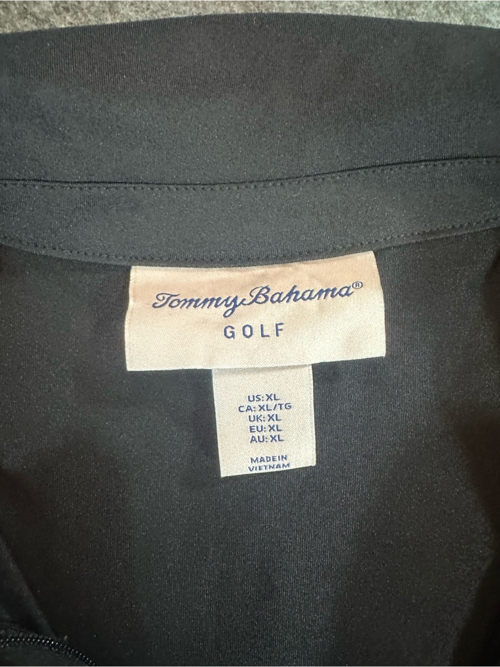 Tommy Bahama Black Polo Top - Picture 2 of 7
